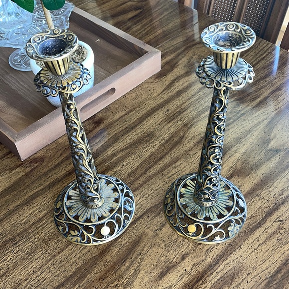 Brass candle holders - Picture 3 of 17